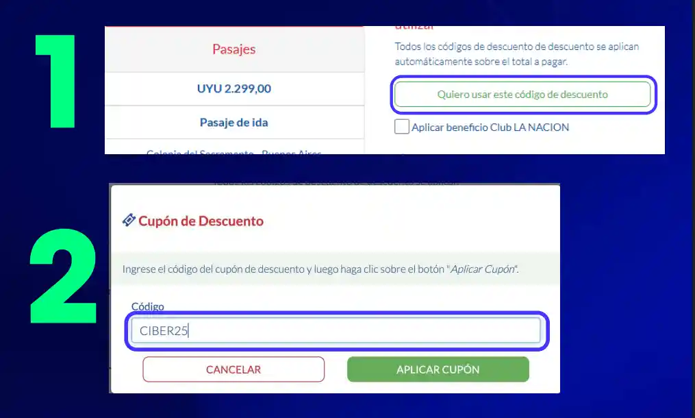 Instructivo para aplicar tu cupón de descuento del hot sale en Colonia Express