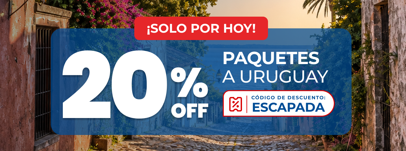 20% OFF en Paquetes solo por hoy - Colonia Express