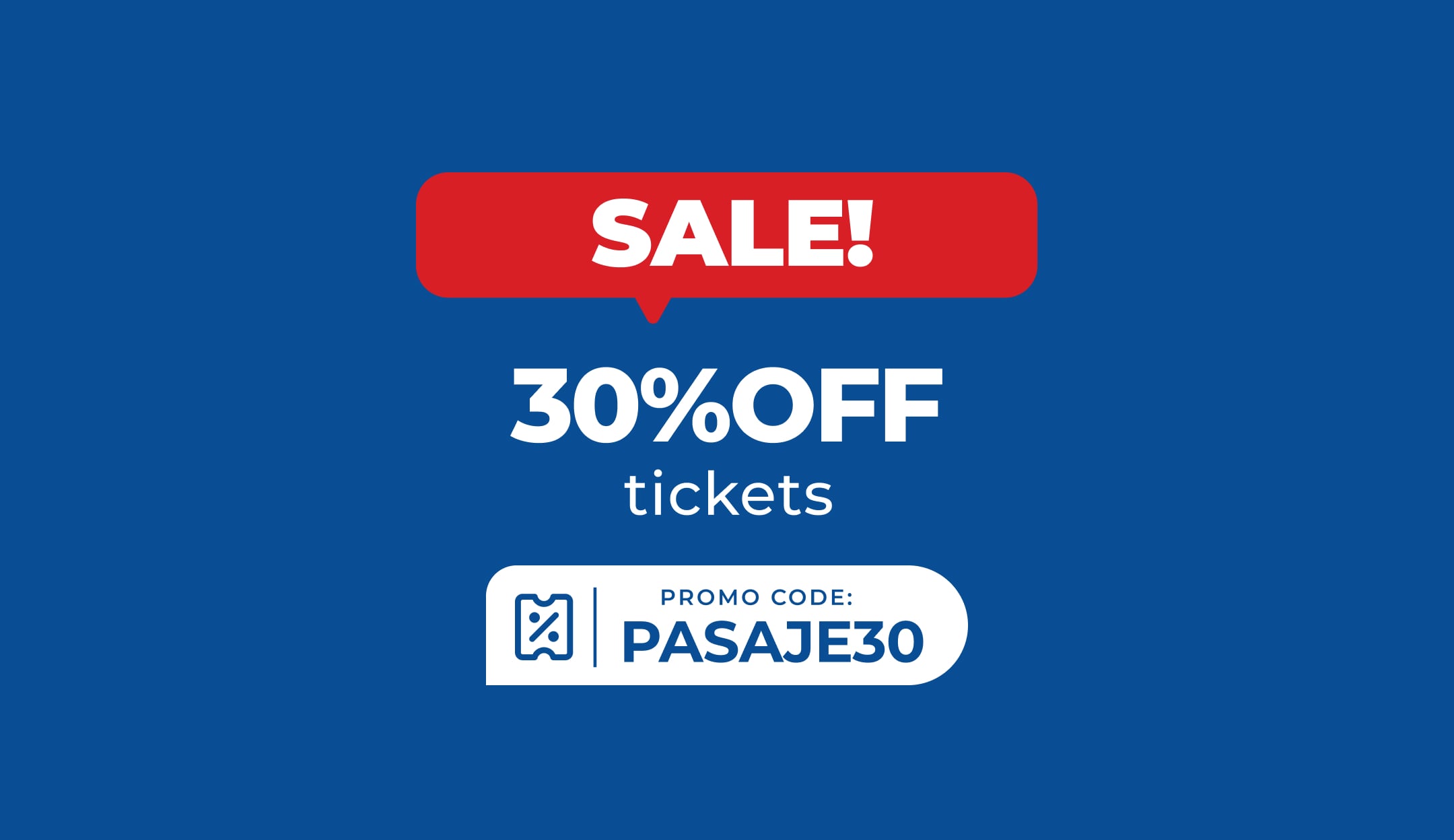 30% OFF on tickets