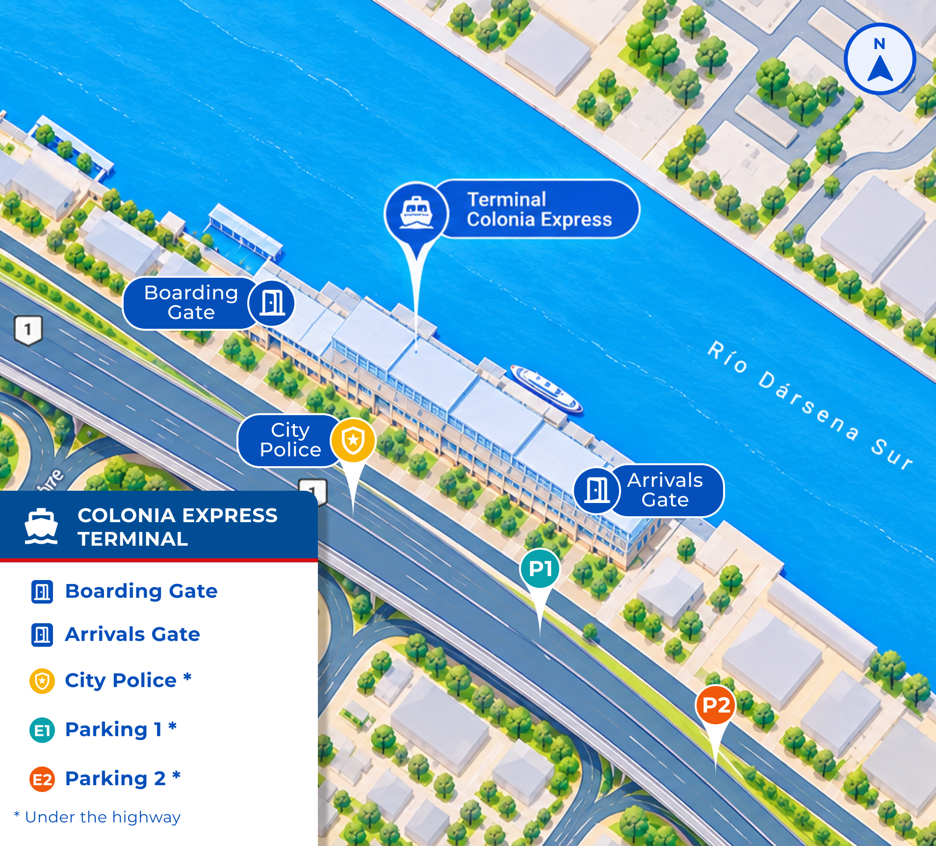 Parking Map - Colonia Express
