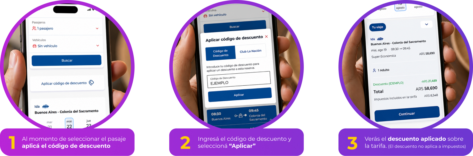 Paso a paso para aplicar un código de descuento en la web - Colonia Express