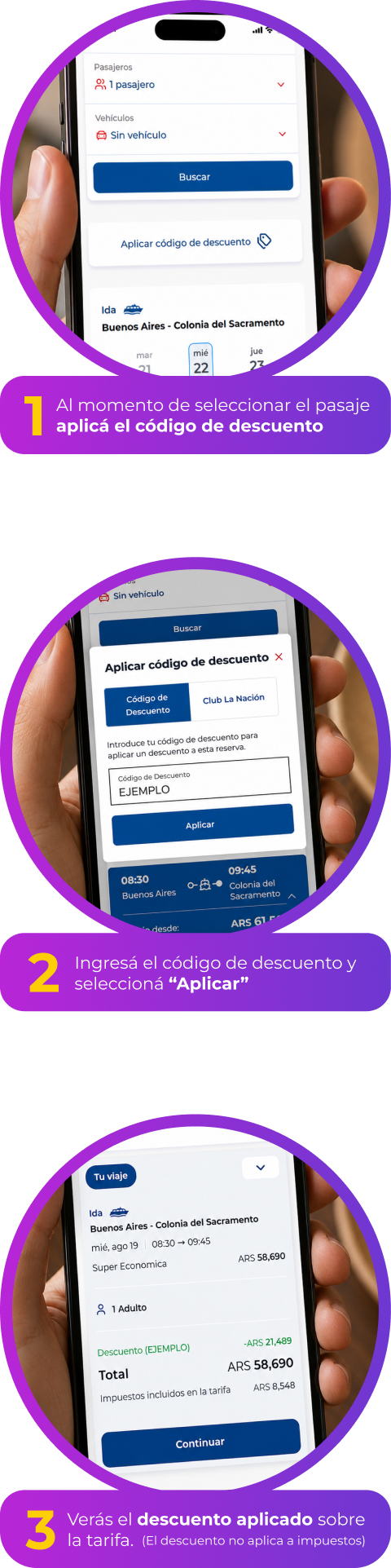 Paso a paso para aplicar un código de descuento en la web - Colonia Express