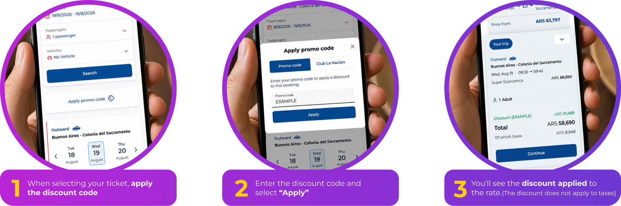 Paso a paso para cargar un código de descuento en la web - Colonia Express